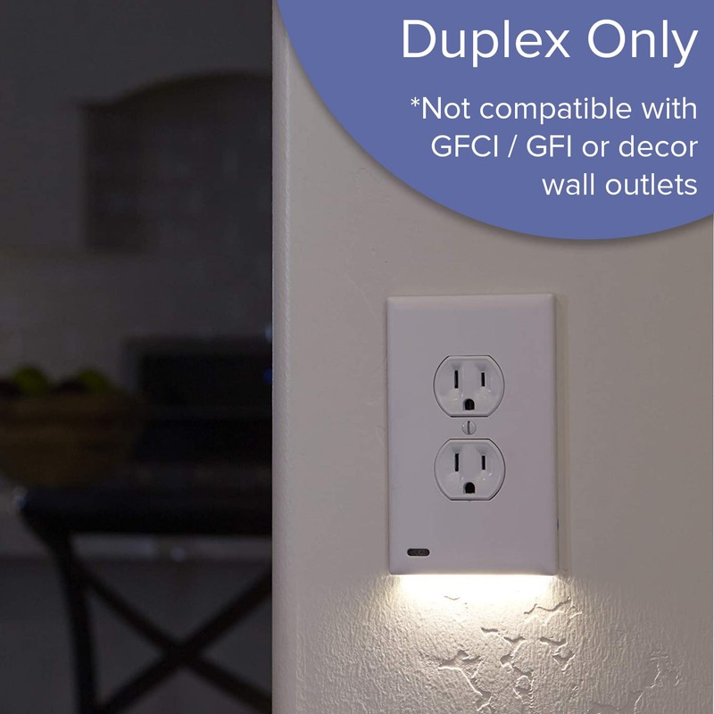 2 Pack - SnapPower GuideLight [For Duplex Outlets] - Replaces