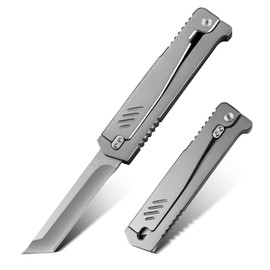 XXV Cuchillo de bolsillo para hombre, cuchillo plegable, cuchillo de bolsillo de hoja de acero D2 de 3.75 pulgadas, multiherramienta con clip para cinturón, cuchillos de bolsillo EDC para acampar al
