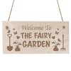 Red Ocean Welcome To The Fairy Garden Sign Hanging Wall