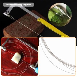 OTOTEC 2pcs Diamond Cutting Circular Wire Saw 2 Meter Thickness 0.15mm Ultra Fine Diamond Wire Saw Suitable for Cutting Ceramic Tiles and Stone Materials