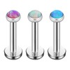 Ruifan Mix Color Opal Internally Threaded Stainless Steel Labret Monroe