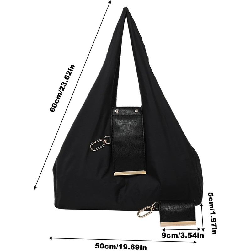 Bolso Tote Plegable de PU – Expansible y Ligero para