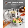 MICHELANGELO Stainless Steel Sauce Pan with Lid, 2.5 Quart Sauce