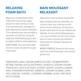 Algemarin Original Scent Foam Bath – European Sea Algae Aromatherapy (2-Pack, 750 ml)