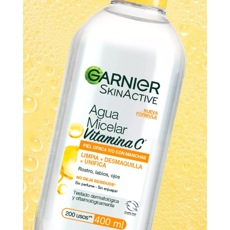 AGUA Garnier Agua Micelar Vitamin C Aclara Desmaq 400ml Toda