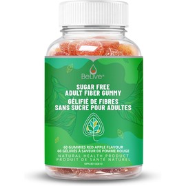 Fiber Gummies - Prebiotic Fiber Supplement with Chicory Root & Inulin for Digestive Support & Overall Gut Health I Vegan, Sugar Free Gummies for Adults & Children | 60 Ct - Apple Flavor