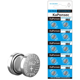 KaPonsec SR721SW 362 361 1.55v Watch Battery 10 Count (Pack of 1)