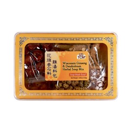 Wisconsin Ginseng & Dendrobium Herbal Soup Mix 花旗參石斛雞湯料包 Soup Made Easy! 3-4 Servings 4.65oz