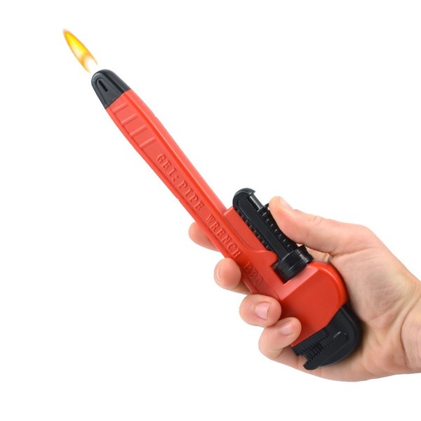... Gibson Pipe Wrench Refillable Butane Grill & BBQ Lighter