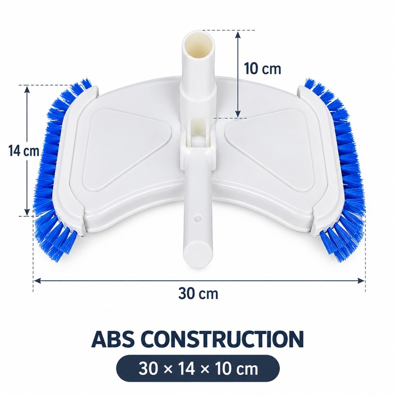 12 Inch Curved Pool Vacuum Head with Side and Bottom