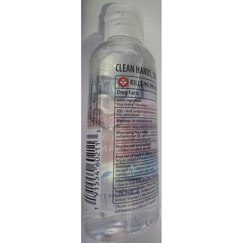 Wish Advance Hand Sanitizer Antiviral Antibacterial 3.38oz Pocket Size Vitamin