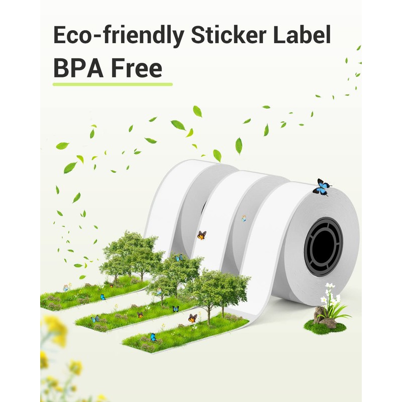 Phomemo Transparent Labels for D30/Q30S/Q31 Label Printers, Compatible with Colorwing