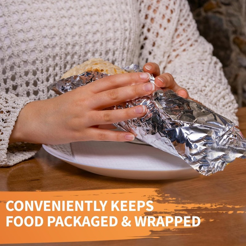 Insulation Sandwich Wrapping Paper Aluminum Foil Sheets - [100 Pack]