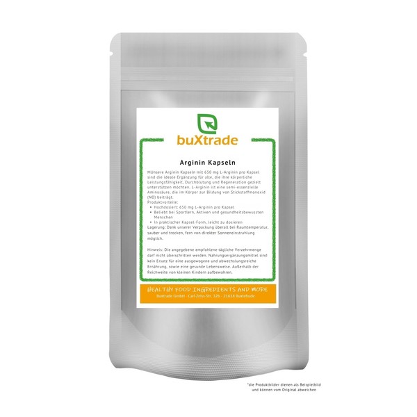 500 g L-Arginin Kapsen | reine Aminosäure | Hochdosiert |