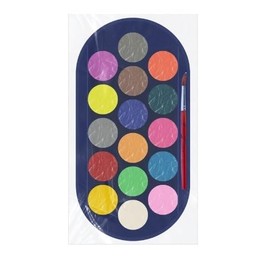 Watercolour Paints Set of 16 & Paint Brush