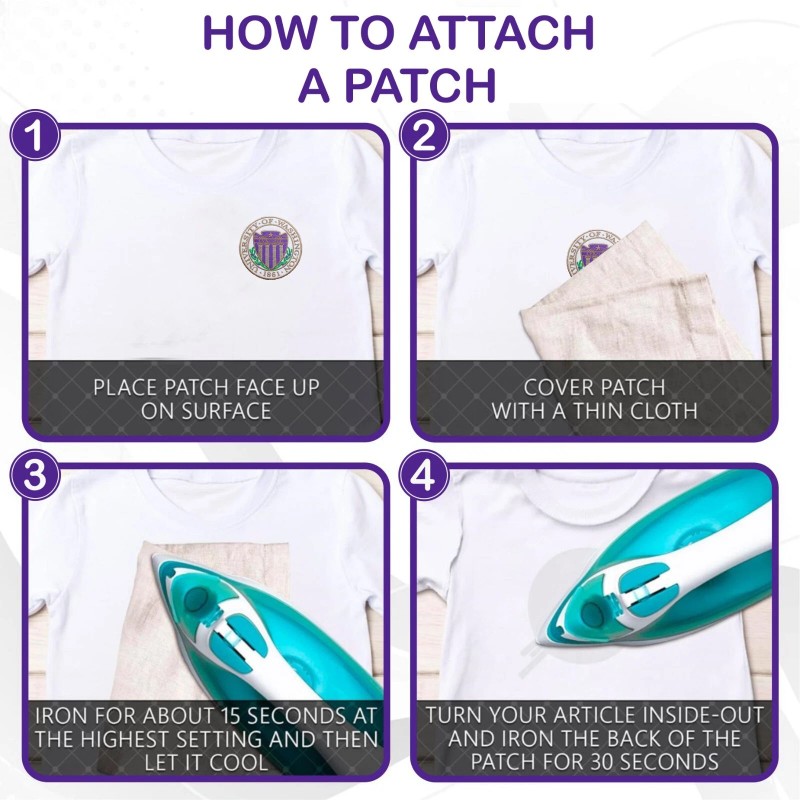 Unbranded Washington University Logo Iron On Patch - Sew Patch