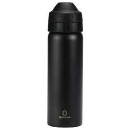 EcoCocoon Stainless Steel Water Bottle 600ml, Black Onyx