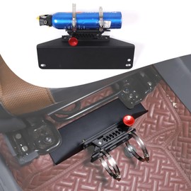 Lcojicep Fire Extinguisher Bracket Under The Co-Pilot Seat Compatible with Ford Ranger 2015-2021 Car Adjustable Fire Extinguisher Bottle Tie Bracket Aluminum Alloy Accessories