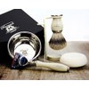 5 Piece Shaving Set - With Silver Tip Badger Brush