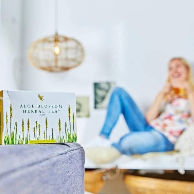 Forever Living Aloe Blossom Herbal Tea Drink Tea with Aloe