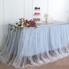14FT Extra Long 48" Two Layered Tulle & Satin Table