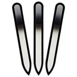 Mont Bleu Rainbow Glass Nail File in Black Pouch - Czech Tempered Glass - Handmade in Bohemia-Czech Republic - Beauty nail file