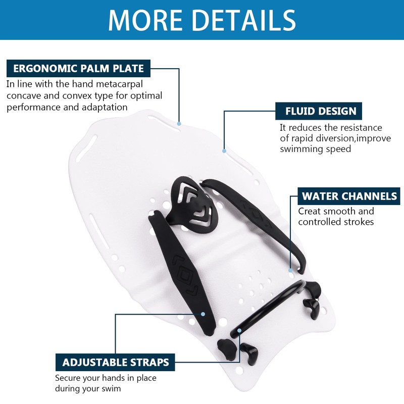BOOSTEADY Swimming Paddle Hand Paddle Swimming Training Tool Swimming Aid
