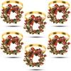 KPOSIYA Christmas Napkin Rings, 6pcs Gold Metal Christmas Garland Napkin