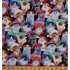 Cotton Cats Kittens Animals Hats Winter Multicolor Cotton Fabric Print