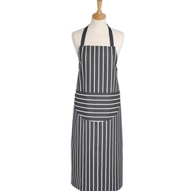 Dexam Classic Butcher's Stripe, Adult Apron, Longer length, Slate Grey