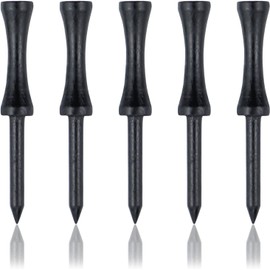 Zivisk Wooden Golf Tees 3-1/4" 100 Count 83mm Black Step Down Tees Golf