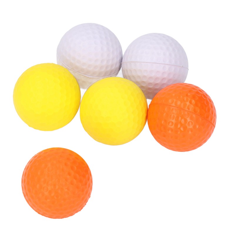 6Pcs Golf Balls Set 3 Colors Textured Surface Balls and