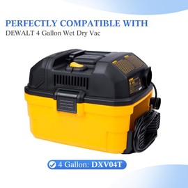 10 Pack DXVA25-4040 Vacuum Bags for DEWALT 4 Gallon Wet/Dry Vacuum, Disposable Shop Vac Bags, Dust Collection Bag Replacement