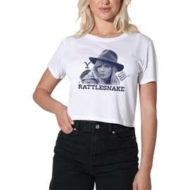 Popfunk Yellowstone I Am The Rattlesnake Beth Dutton Women's Crop Top T-Shirt, White, X-Large