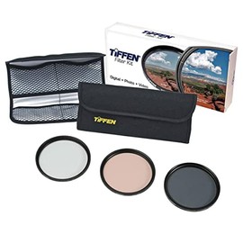 Tiffen 62mm Photo Essentials Kit with UV Protector, 812 Color Warming, Circular Polarizing Glass Filters and 4 Pocket Pouch