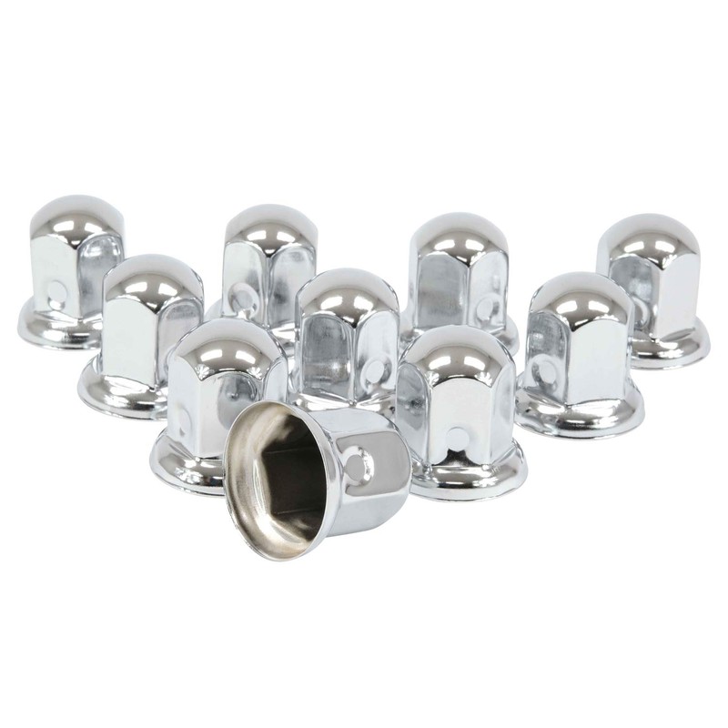 Mytee Products Chrome Metal Lug Nut Covers, 2"(H), fits 33mm,