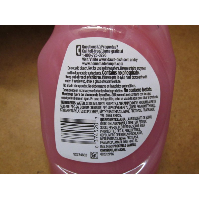Dawn Dishwashing Liquid Olay Beauty Hand Renewal Pomegranate Splash [9