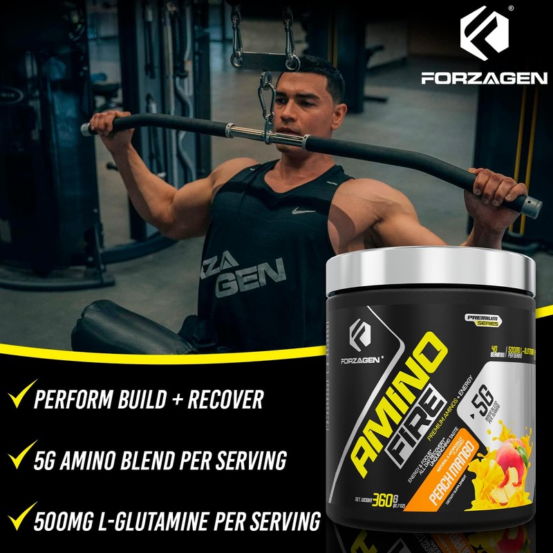 Forzagen Amino Fire | Essential Amino Energy Powder for Pre-Workout