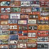 license plate antique tin retro plate vintage look Pellforia ROUTE