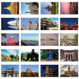 xtvinvm Mumbai India Travel Postcards Vintage Postcard Pack for Mailing Business Christmas Birthday Occasion Set of 20