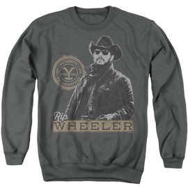 Popfunk Yellowstone Rip Wheeler Unisex Adult Crewneck Sweatshirt, Charcoal, Medium