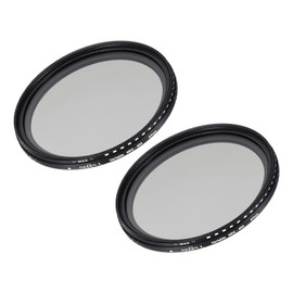 MECCANIXITY ND2-400 Lens Filter Variable Neutral Density Lens Filter 67mm Circular ND Filter Grayscale Filter for Camera Photography Lens 2 Pcs