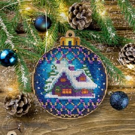 Wizardi Wonderland Crafts Cross-Stitch kit on Wood FLW-019