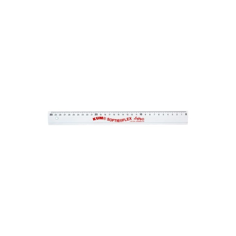 KUM AZ902.02.16-T - Ruler 30 cm Left Handed Clear Flexible