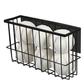 Picowe Large Dryer Ball Organizer Magnetic Storage Bin, Magnetic Basket Dryer Ball Holder for Laundry Room Organization and Storage to Hold 6 Dryer Balls, Without Balls ( Black, L )