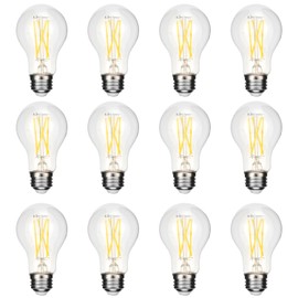 Sunlite A19 LED Bulb 60w LED Light Bulbs - 12 Pack LED Light Bulb - Dimmable LED Light Bulbs 60 Watt Equivalent - Energy Efficient 7.6W - Dimmable Light Bulbs 60 Watt Daylight 800 Lumens 5000k