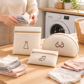 Reusable Fine Mesh Laundry Bags for Delicate Clothes – Polyester Washing Pouches for Organized Machine Washing at Home
