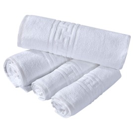 Divine Textiles 100% Egyptian Cotton Flannel Face Cloths Wash Towel Set - White 12 Pack, 30 x 30 cm - Highly Absorbent Flannels Face Clothes Extra Soft Fingertip Towels For Sports Work Gym Spa