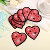 9pcs Spider Patches, Cartoon Heart Shaped Spider Iron On Patches