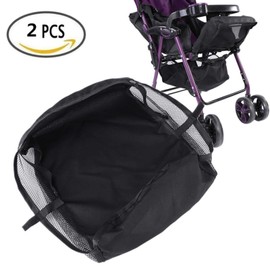 1Pc Baby Stroller Bottom Basket, Under Baby Stroller Storage Basket, Oxford Fabric, Universal Stroller Organizer with Large Storage, for Baby Strollers